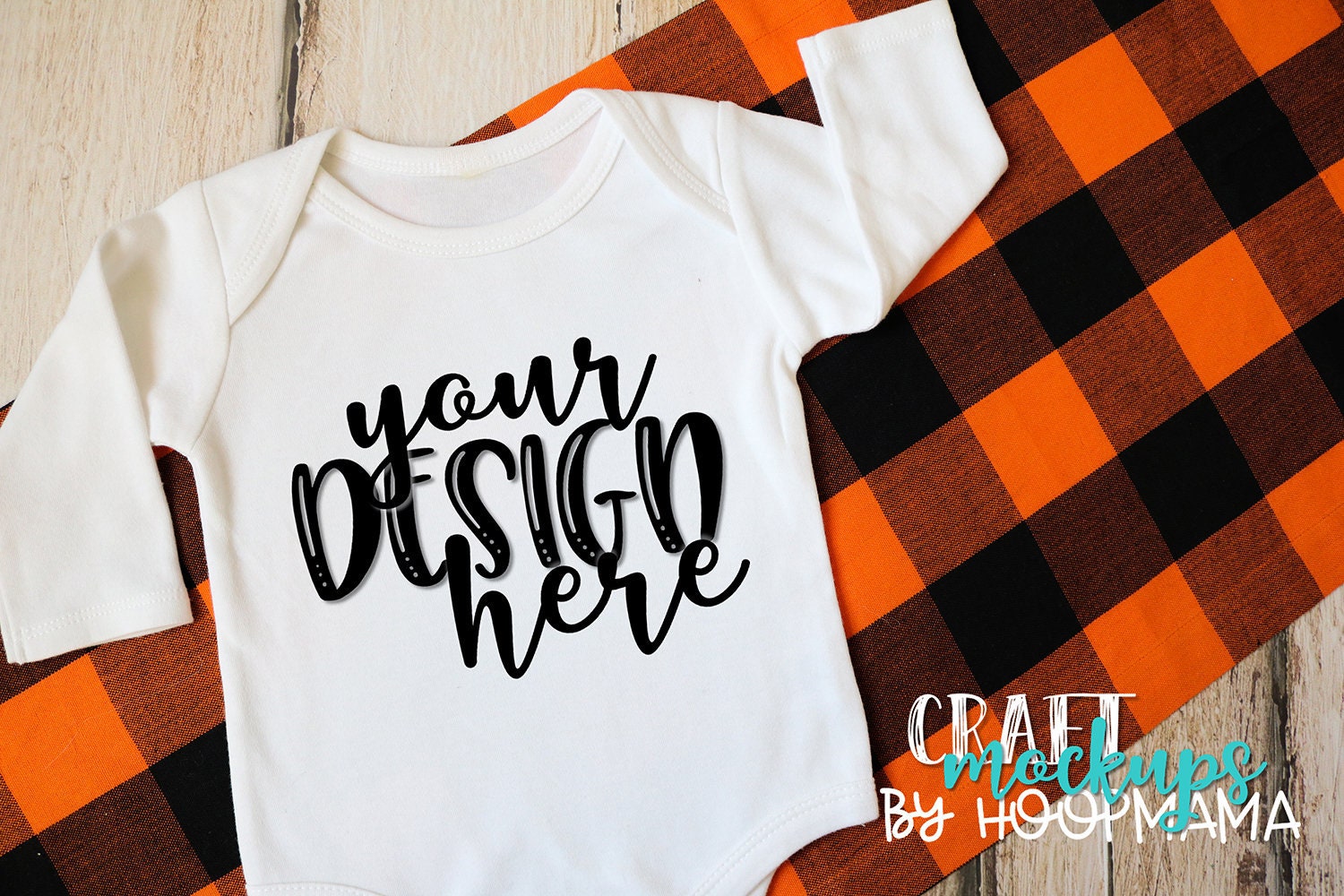 Download White Long Sleeve Toddler Bodysuit Mock-Up Image 2 October ...
