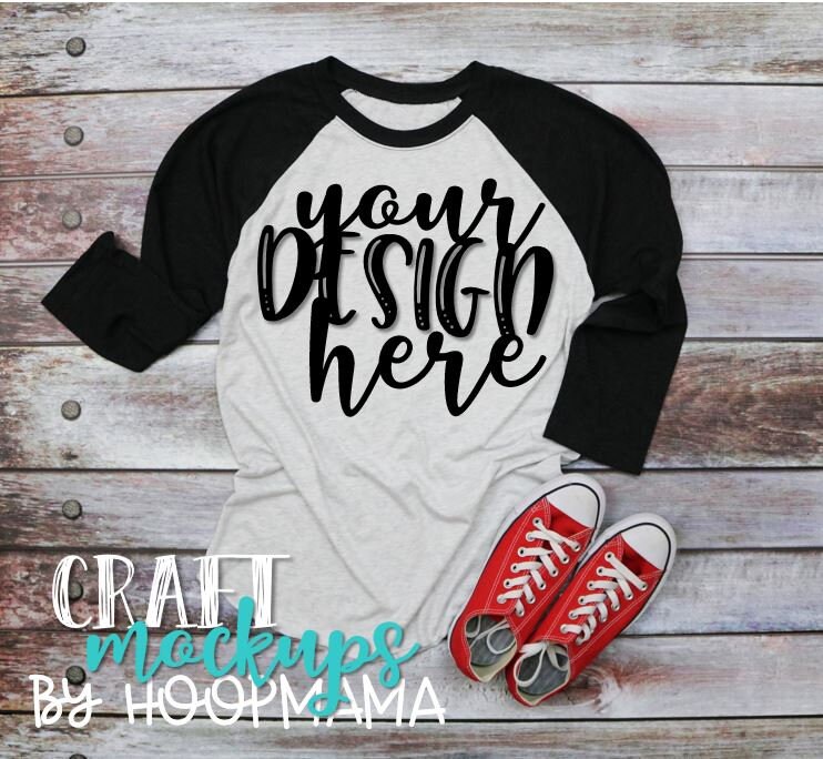 Download Black Heather Next Level 6051 Raglan T Shirt Mock Up 4 Next Etsy