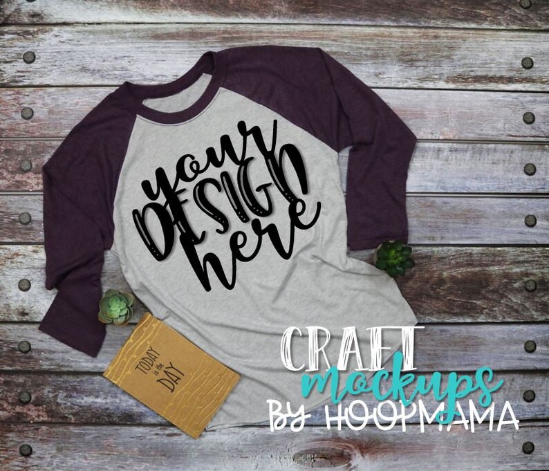 Download Purple Heather Next Level 6051 Raglan T Shirt Mock Up 2 Next Etsy