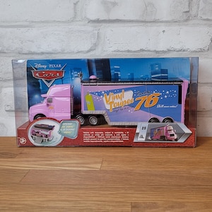 Cars Die-cast #15 Vinyl Toupee Hauler Pink Truck Semi Toy Trailer
