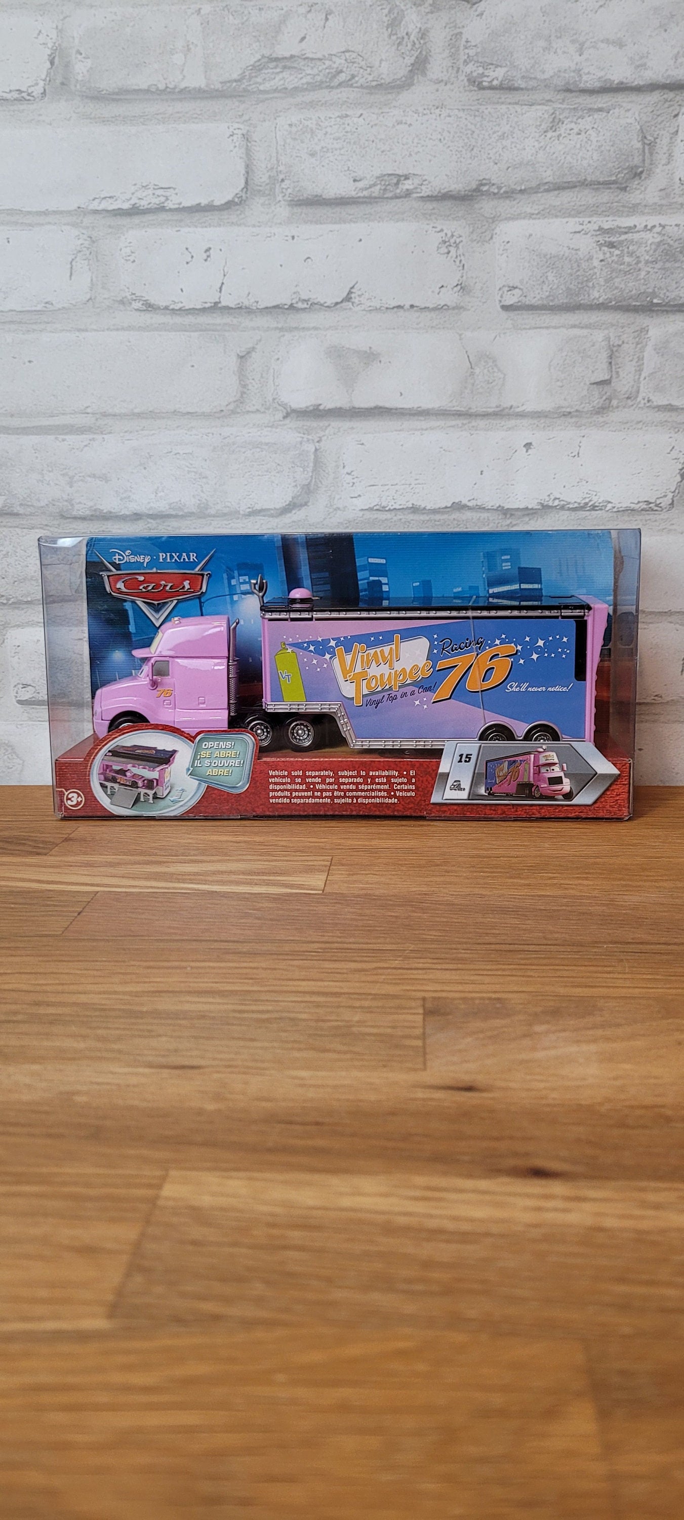 Cars Die-cast #15 Vinyl Toupee Hauler Pink Truck Semi Toy Trailer