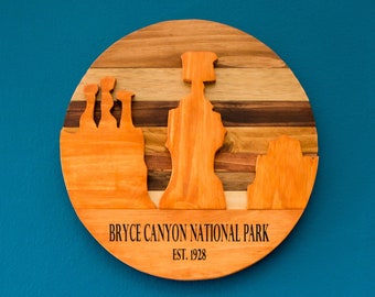 Bryce Canyon Wood Wall Art, Thor's Hammer, National Park Art, National Park Sign,  Made to Order