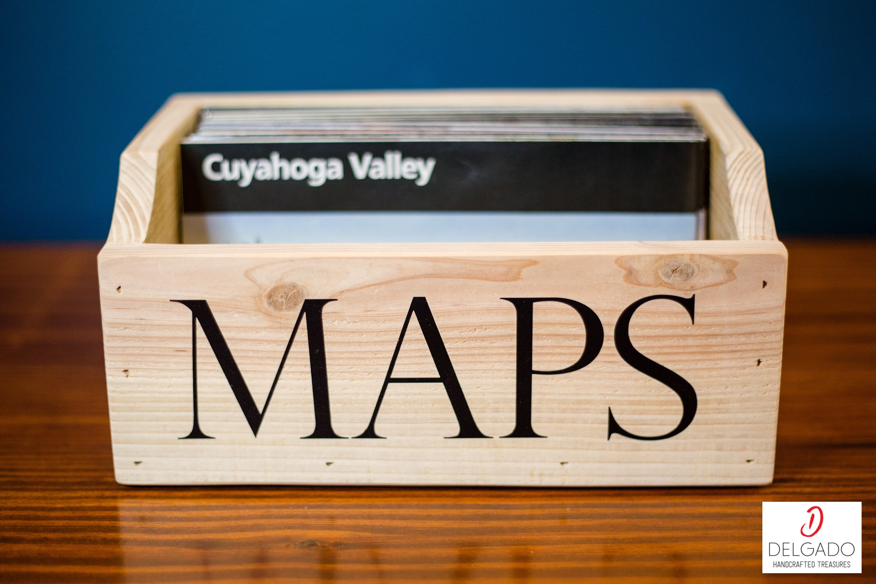 National Park Brochure Map Holder Box, Cedar Wood, Home