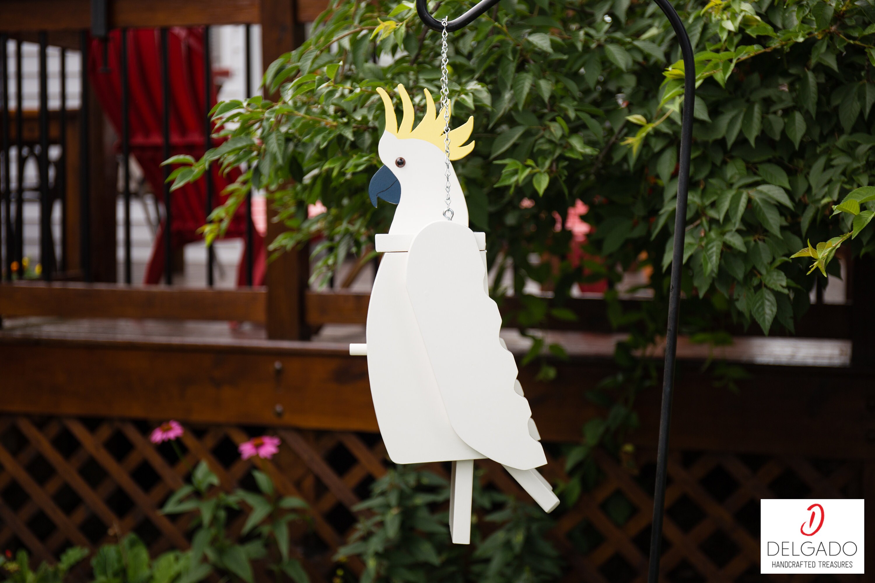 Sulphur Crested Cockatoo Bird House Birdhouse Hand Painted Etsy