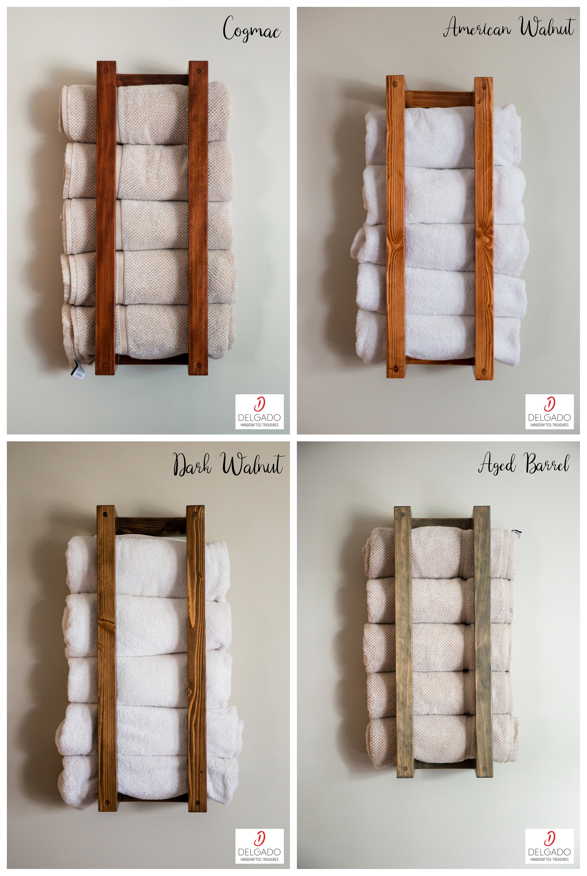 Dark wood towel rack clearance