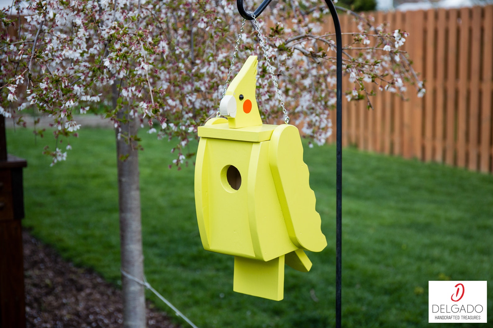 Picture of Cockatiel Bird House Yard Art Birdhouse Hand Painted Solid - Etsy