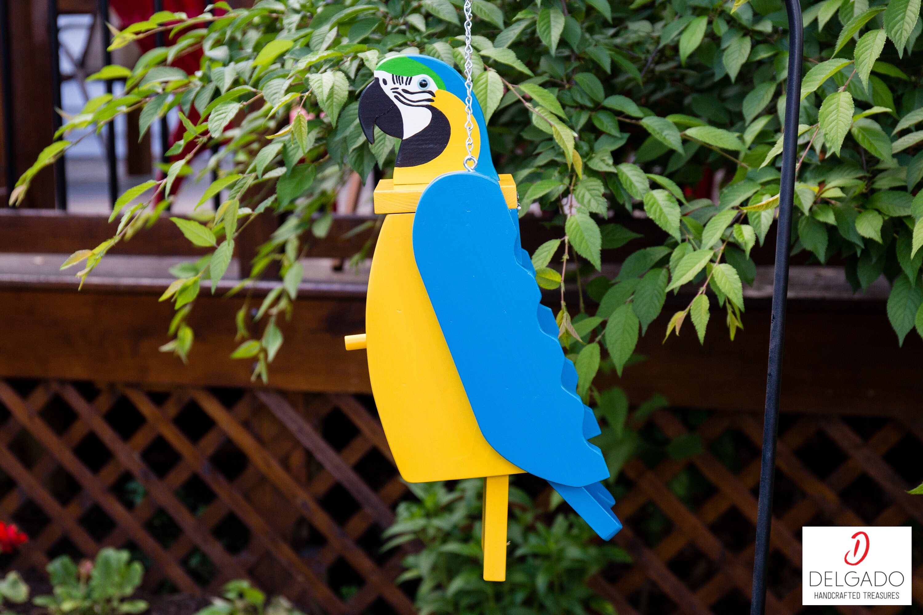 Picture of Blue and Gold Macaw Parrot Bird House Birdhouse Hand | Etsy