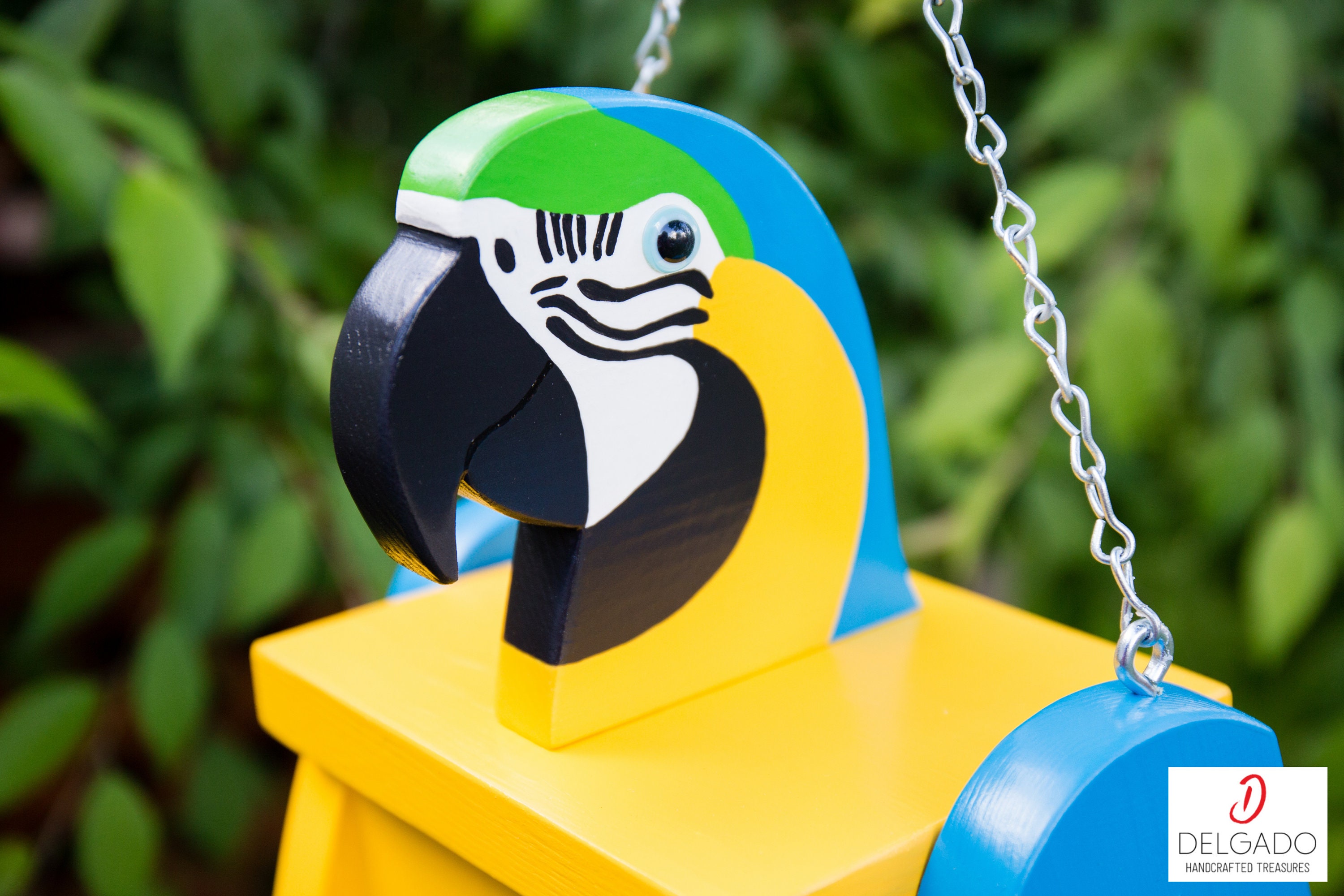 Picture of Blue and Gold Macaw Parrot Bird House Birdhouse Hand | Etsy