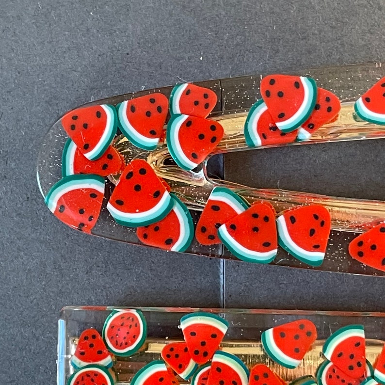Resin Hair Accessories Resin Hair Clip Watermelon Barrette Resin Hair Slide Watermelon Hair Clip Girls Hair Clips Resin Barrette
