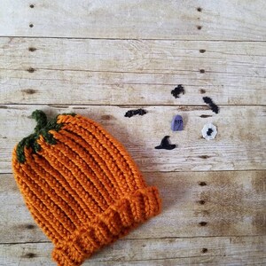 Pumpkin beanie Halloween hat orange beanie size - baby / toddler