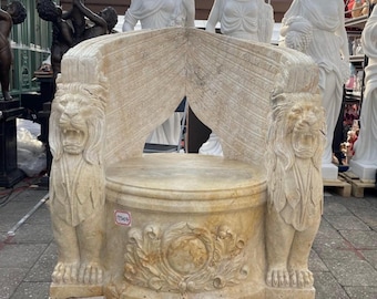 luxury carved marble seat