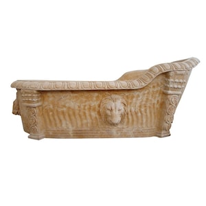 marble lion bath tub solid stone
