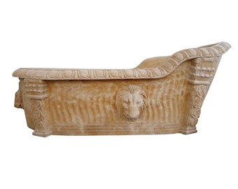 marble lion bath tub solid stone