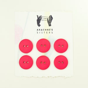Simple 2 hole Color Button, 6 Colors, 3 Sizes, Poly Buttons, Basic Color Buttons