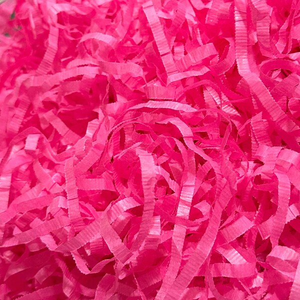 Cerise Tissue Paper Shred 2oz Premium Shredded eco-friendly Gift Easter Basket Grass Filler Wedding Decor Fuchsia Azalea Bright Hot Pink