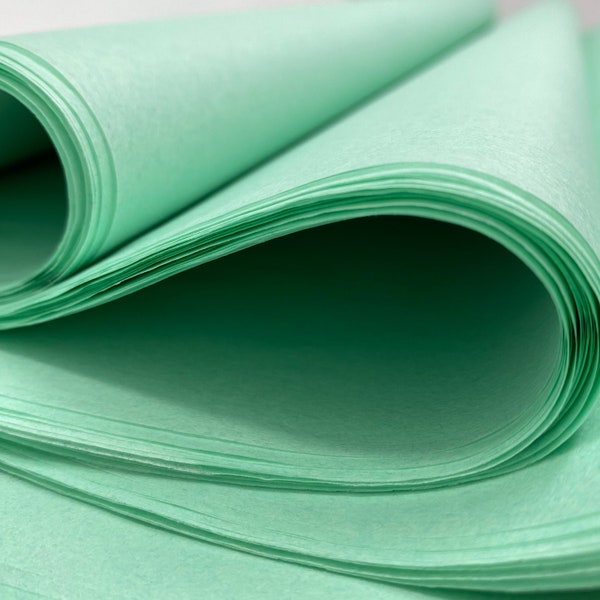 Mint Tissue Paper 10-20 Sheets 20" X 30" Matte Premium Seafoam Creme de Mint Pastel Green Gift Wrap Pom eco-friendly