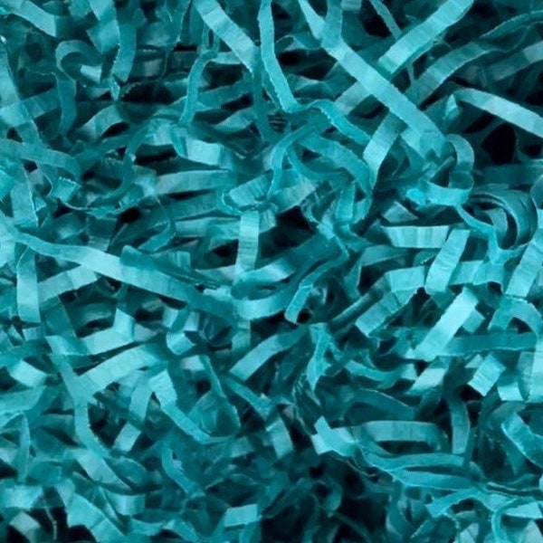 Teal Tissue Paper Shred 2oz Premium Shredded eco-friendly Gift Easter Basket Grass Filler Decor Blue Green