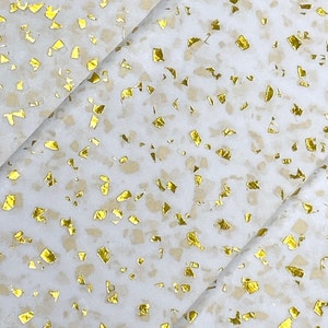 Crystal White and Gold Reflections Luxury Premium Tissue Paper 20&quot; X 30&quot; 5-10 sheets Foil Flecked Glitter Sparkle Gemstone Gift Wrap Pom
