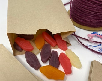 Kraft Snack Sacks 3 3/8'' X 1 3/4'' X 3 1/2'' 10-25 Party Favors Mini Treat Snak Bags Wedding Shower Craft eco friendly