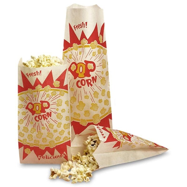 Popcorn Bags eco-friendly Small or Large Family Movie Night Party Favor Treat Bags Concession Theater Carnival Fair Festival Circus