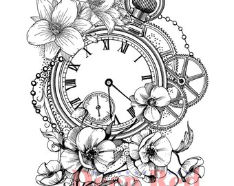 Sello adhesivo Blossom Time de 7 cm x 8 cm, color rojo intenso, para hacer tarjetas, cuadernos, organizadores, manualidades con papel y envoltorios de regalo.