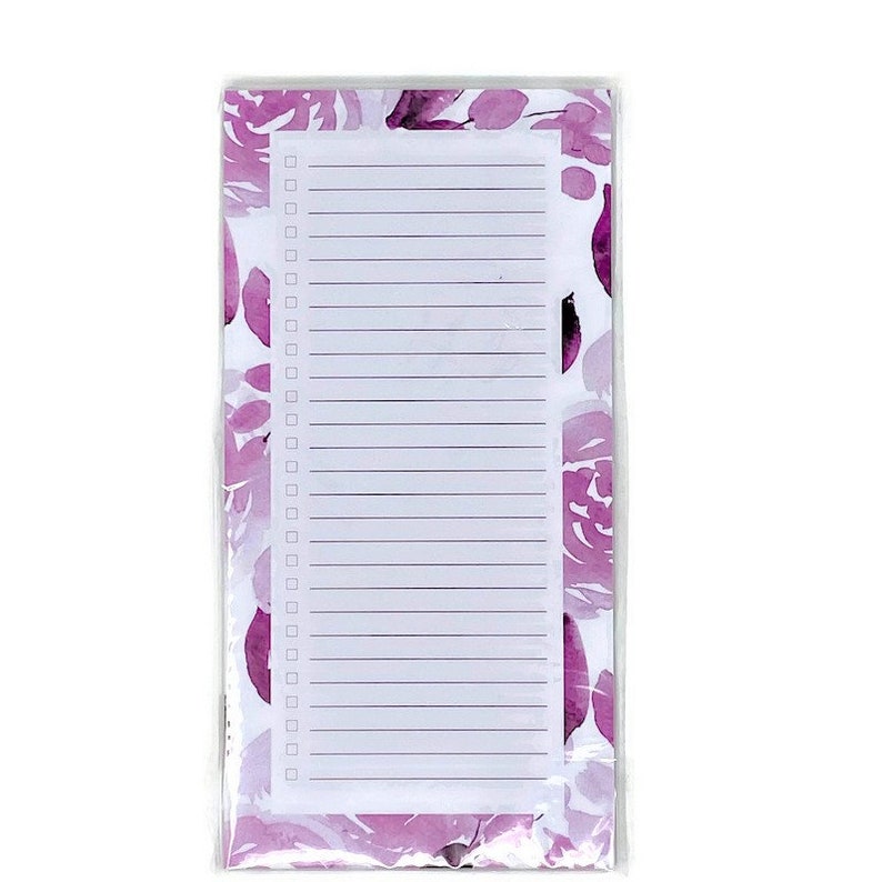Memo Pad Floral to Do Grocery Reminder Bullet List Etsy