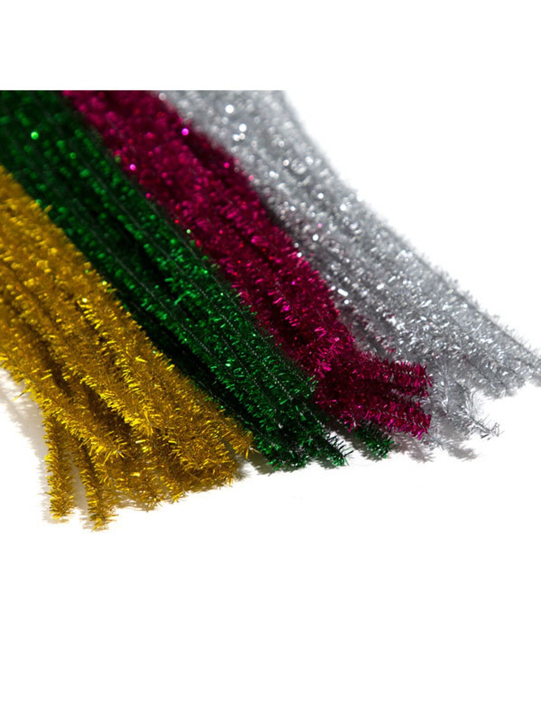 Craft Tinsel Pom Poms 60 Pack