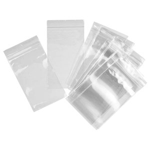 600 Zip Seal Bags Clear Assorted Baggies 2mil 100ea 1.5x1.5 1.5x2 2x2 2x3  3x3 3x4 