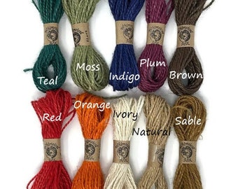 Jute Twine 1.5 mm 10 YDS Choose Colors Natural Biodegradable String eco friendly