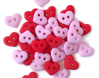 Botones de corazón pequeños para San Valentín, costura, scrapbooking, acolchado, joyería, técnica mixta, decoración GBTB 1827