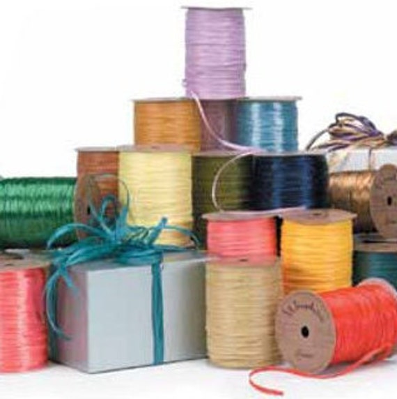 Hot Red Raffia, Quality Paper Ribbon, Gift Wrapping and Packaging, Craft  Supply, 100 Yards Spool 