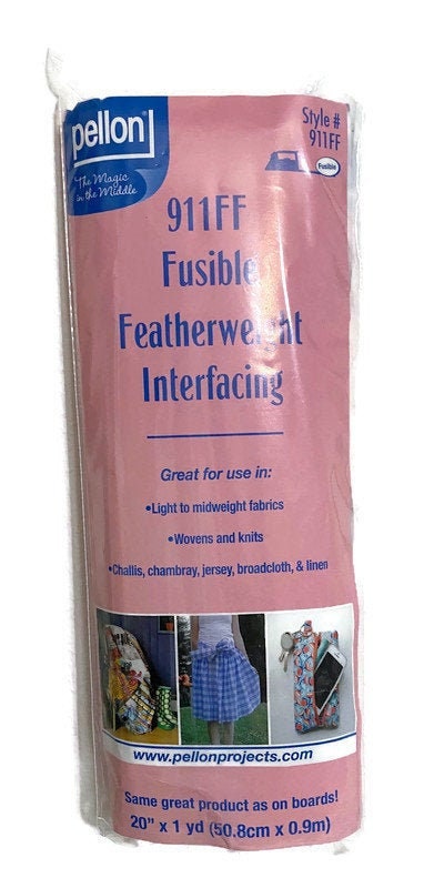 Pellon 911FF Interfacing 1 Yard White Apparel Basic Fusible Featherweight  Pre-packaged 