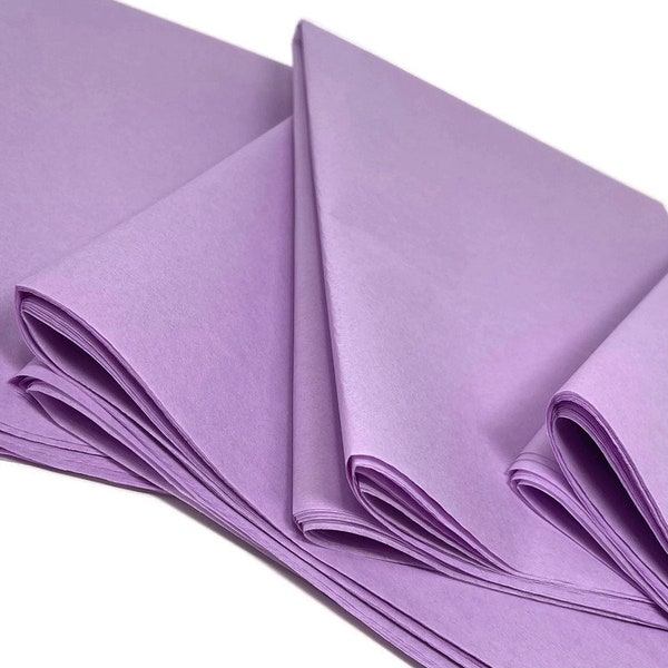 Lilac Tissue Paper 10-20 Sheets 20" X 30" Matte Premium Dusty Lavender Soft Violet Light Pinkish Purple Amethyst Orchid Pom eco-friendly