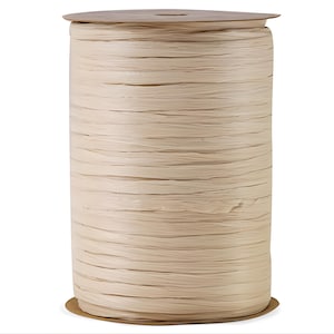 Ivory Buff Matte Rayon Raffia Ribbon 100 Yards Berwick Wraphia Gift Wrap, Crochet, Knit, Arts & Crafts, Floral eco-friendly