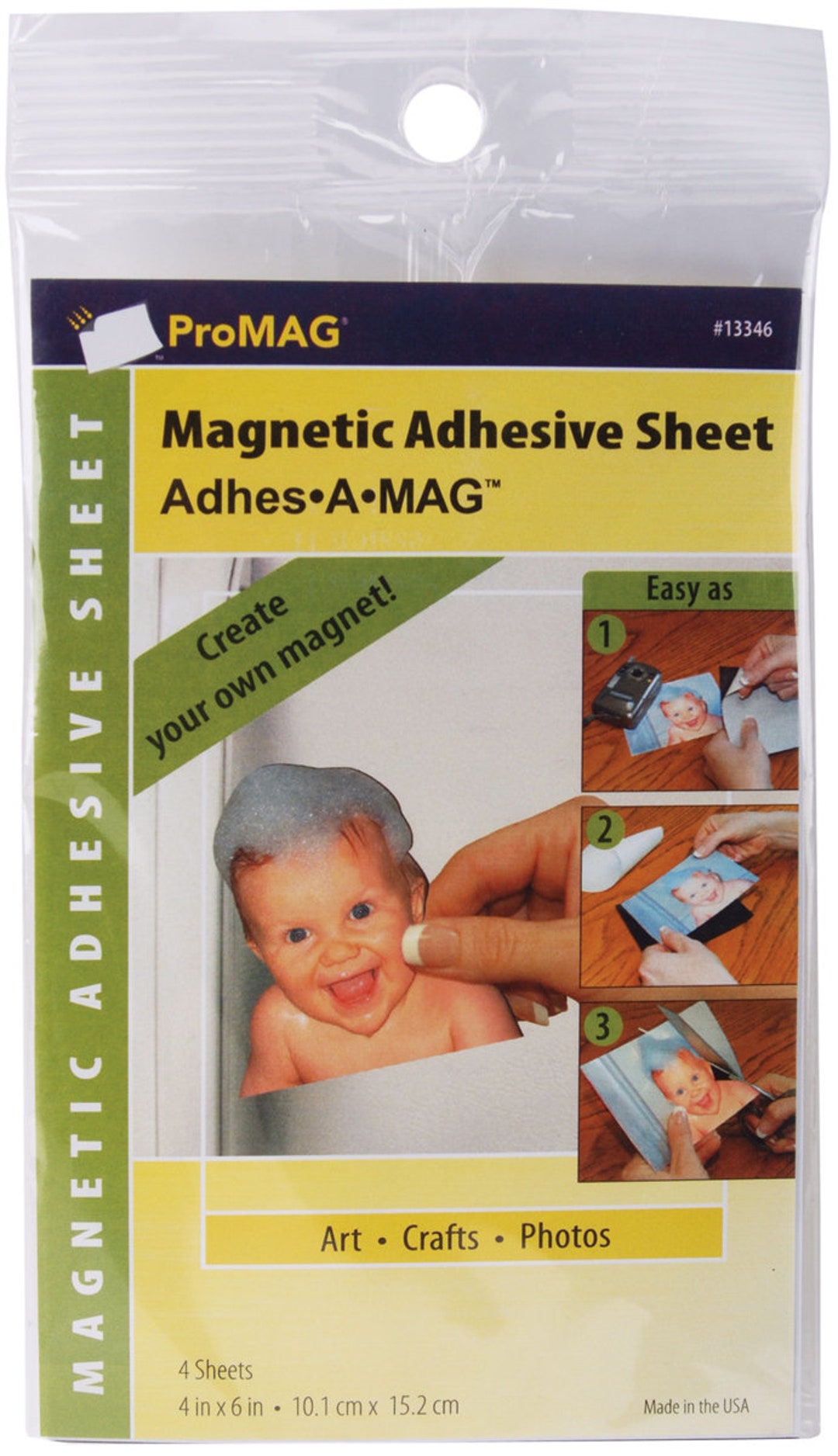 JH Best Crafts Adhesive Magnetic Sheets, Flexible Magnet with Adhesive  Backing