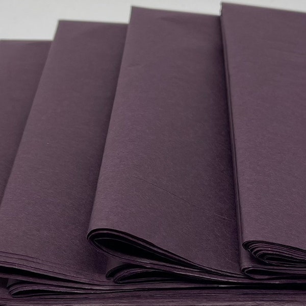 Eggplant Tissue Paper 10-20 Sheets 20" X 30" Matte Premium Aubergine Deep Dark Purple Gift Wrap Party Pom Pom eco-friendly