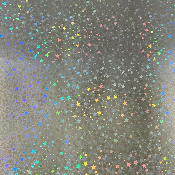 Stars Holographic Luxury Gift Wrap 30 X 30 All Occasion Silver Iridescent  Sparkle Glitter Wrapping Paper Craft Scrapbook Book Cover 