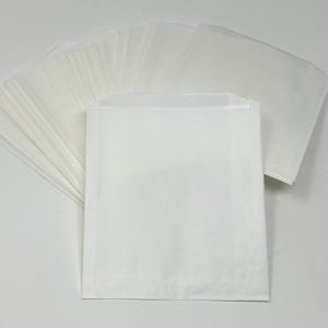 White Paper Sandwich Bags 6X.75X6.5&quot; choose 10-25-50 pieces Favors Gifts Parties Wedding Shower BBQ Card Craft Dry Wax Paper eco friendly