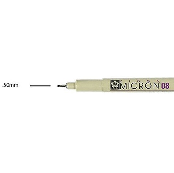  Sakura Pigma Micron Size 08 .50mm Black : Artists Pens : Arts,  Crafts & Sewing