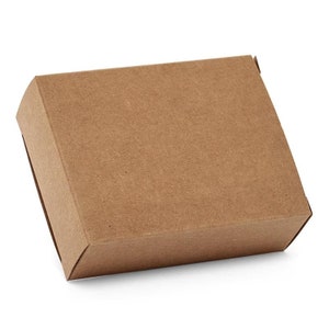 5 Kraft Soap Gift Boxes 3 1/2'' X 2 3/4'' X 1 1/8'' eco friendly image 1