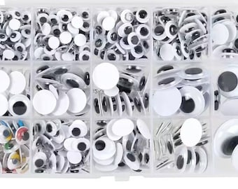 100 Pieces 25mm Black Wiggle Googly Eyes with Self-Adhesive Eyes-25MM-100PC