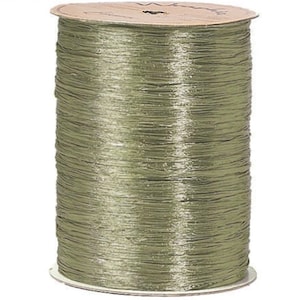 Sage Pearlized Raffia Ribbon 100 Yards Moss Green Berwick Wraphia Rayon ISPIE Yarn Party Gift Craft Wreath eco friendly