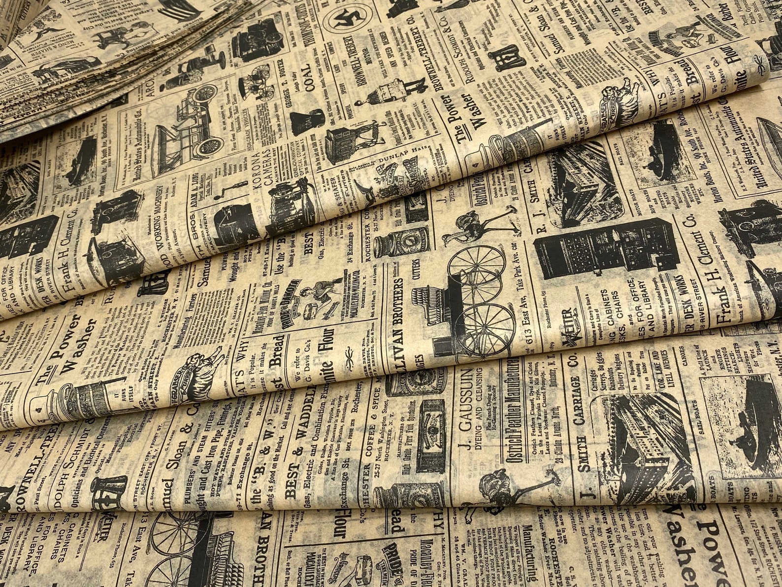 Newsprint Luxury Tissue Paper 20 X 30 5 sheets Etsy