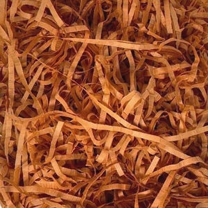 Burnt Orange Premium Tissue Paper Shred, 2oz UT ATX Gift & Product Packaging, Rust Terracotta Bridesmaid Box Filler, Easter Basket Grass