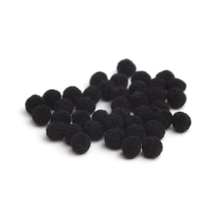 New! 1-3 Packs! Black 5mm Pom-Poms, 40 Pack Kids Crafts DIY Art Card Making Scrapbook Papercraft