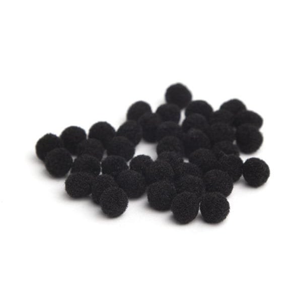 Black 5mm Pom-Poms, 40 Pack Kids Crafts DIY Art Card Making Scrapbook Papercraft