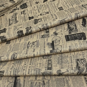 Newsprint Tissue Paper 20&quot; X 30&quot;  5-10 sheets Vintage Times Premium Gift Wrap Decoupage Gift Wrap Pom eco-friendly