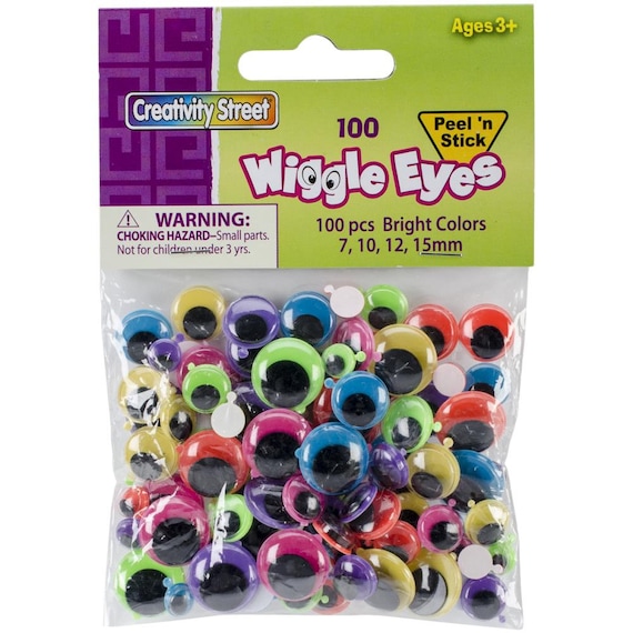 Creativity Street Wiggle Eyes, Assorted Sizes/Colors - 100 pack