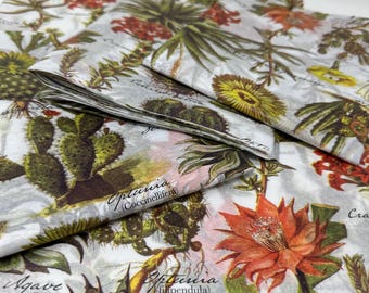 Desert Garden Botanical Tissue Paper 20" X 30"  5-10 sheets Cactus Succulent Premium Decoupage Gift Wrap Pom eco-friendly 100% Recycled