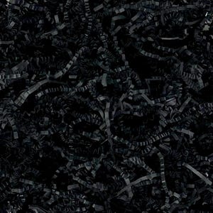 May include: Black shredded paper, also known as crinkle cut paper, is a popular choice for gift wrapping and packaging. It provides a soft and protective layer for delicate items.